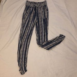 Blue Striped Pants